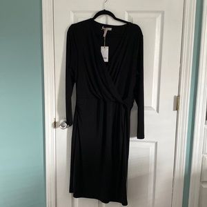 Pepperberry Black Wrap Front Dress US 14 Curvy/Really Curvy NWT